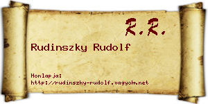 Rudinszky Rudolf névjegykártya