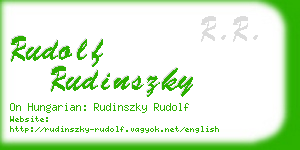 rudolf rudinszky business card